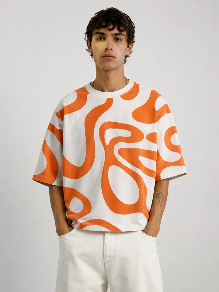 Orange custom racing tee